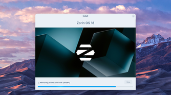 ZorinOS installation in progress.