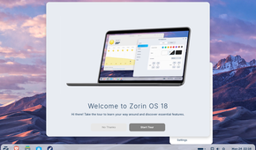 ZorinOS welcome screen.