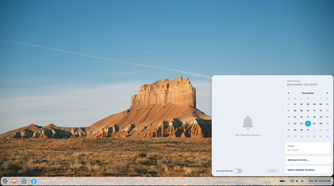 ZorinOS taskbar notifications.