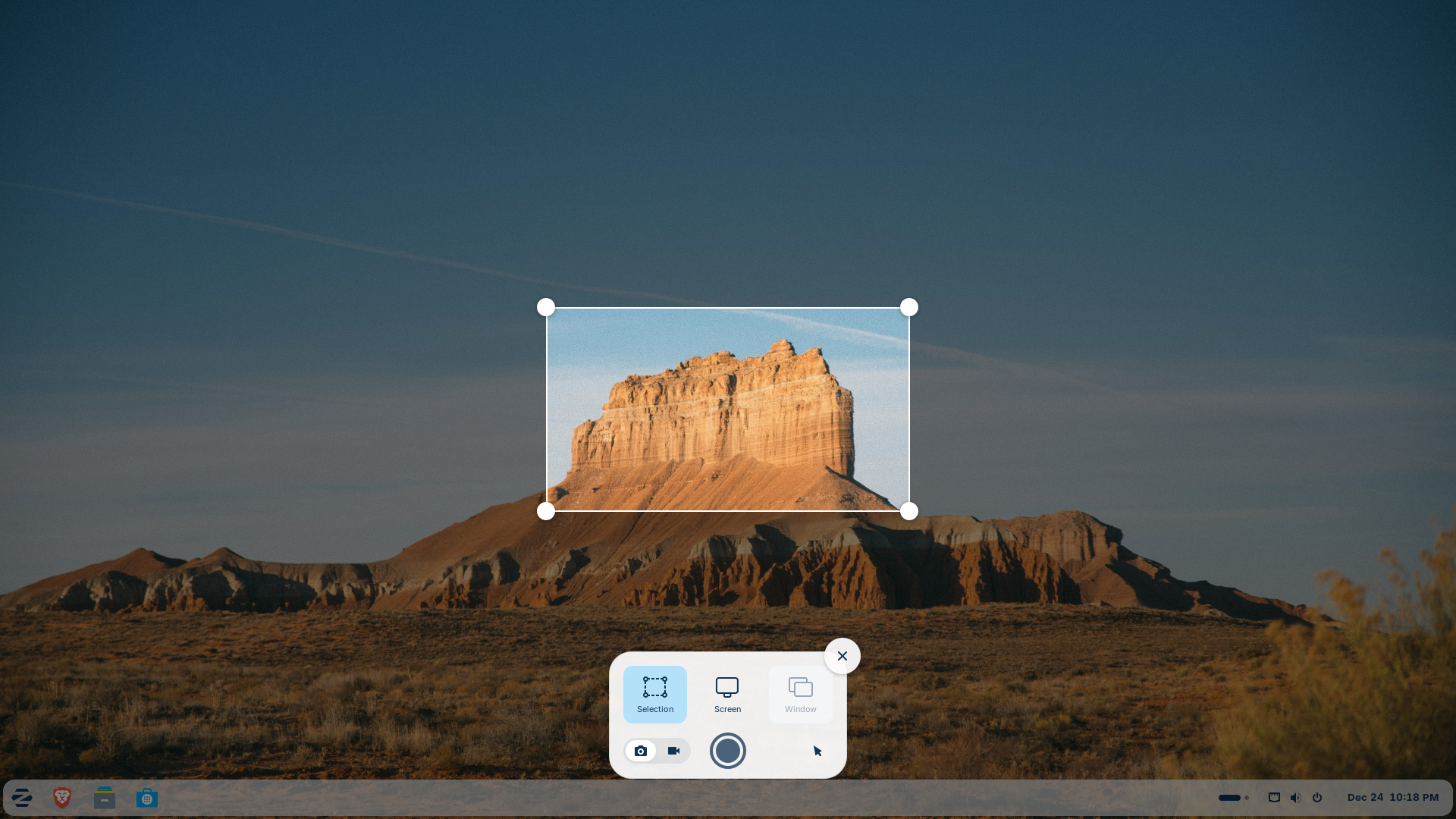 ZorinOS screenshot tool.