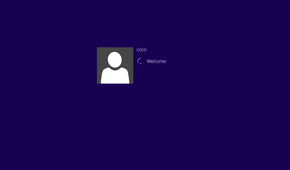 Windows 8 login screen.