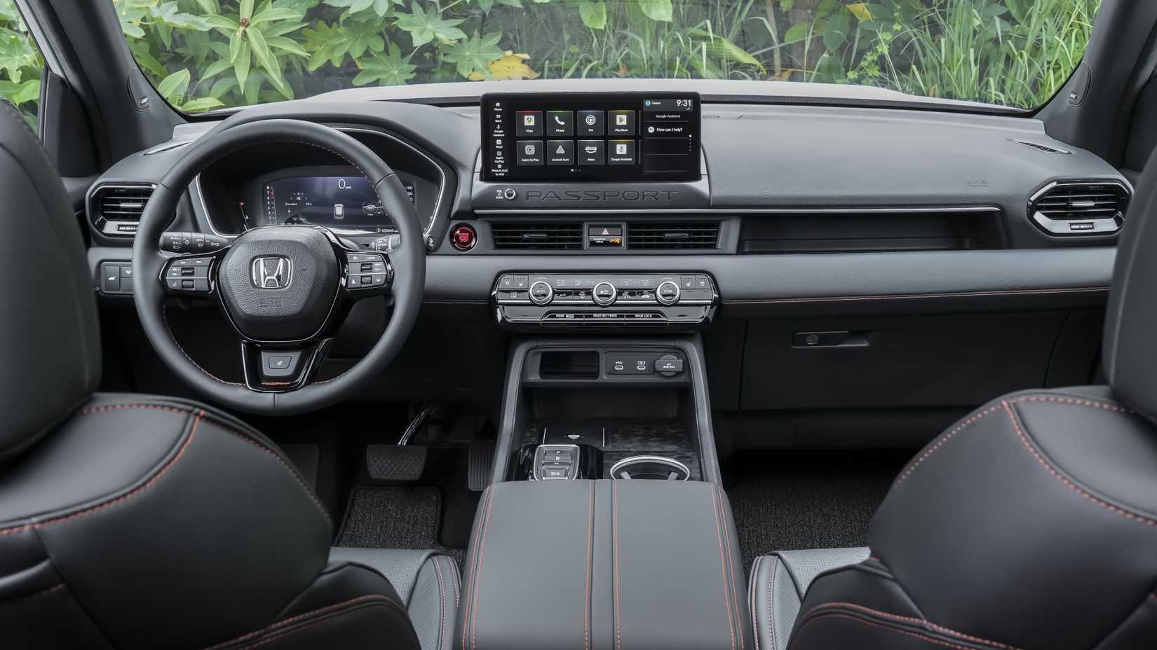Interior shot of the dashboard in a 2026 Honda Passport TrailSport Elite