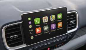 Close up of the infotainment screen in a 2026 Hyundai Venue