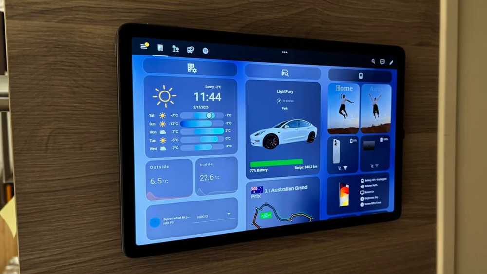A wall-mounted tablet running a Home Assistant dashboard. Clean dashboards reflect how you actually use your smart home.