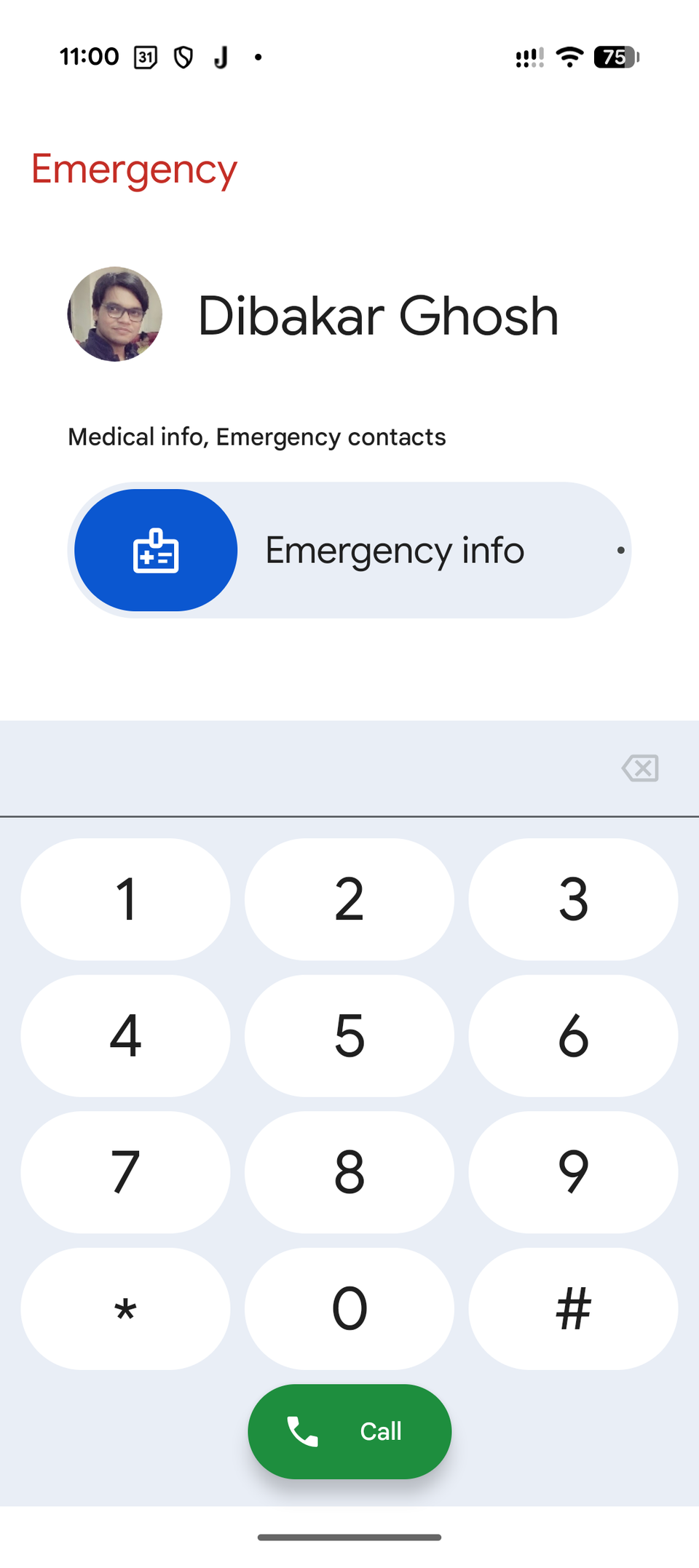 Acceder a información médica de emergencia desde la pantalla de bloqueo de Android.