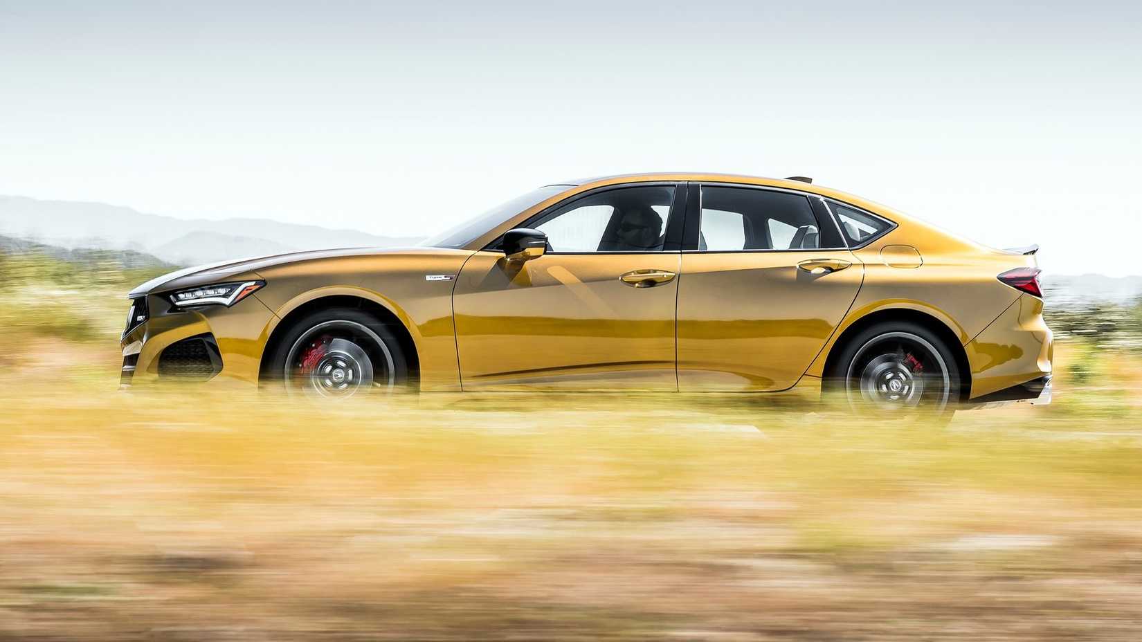 Side profile shot of a 2021 Acura TLX Type S
