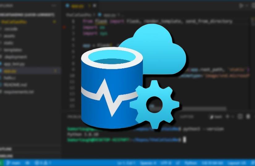 Azure Data Studio em um programa VS Code.