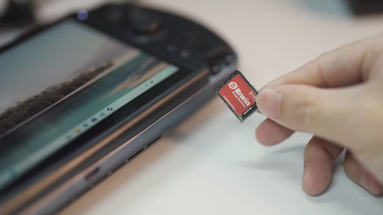 It looks like a microSD card, but it's actually a 2TB NVMe SSD