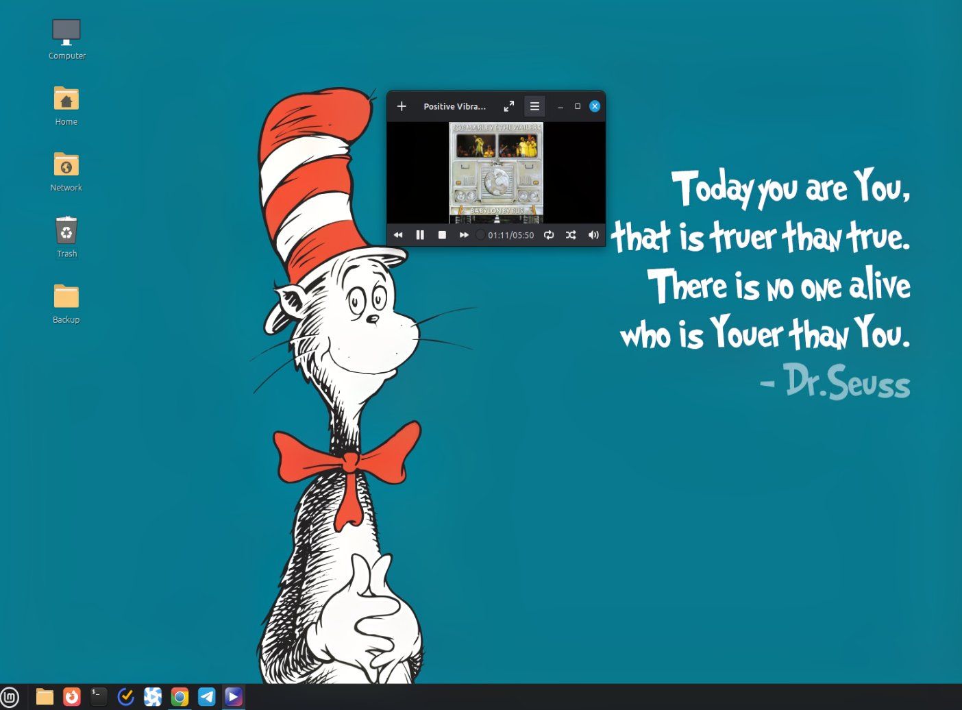 Celluloid media player on Linux Mint