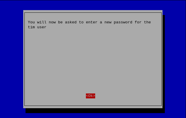 Change password setting in raspi-config for Raspberry Pi OS.