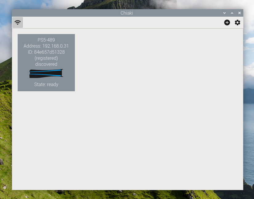 Chiaki running on Raspberry Pi OS.