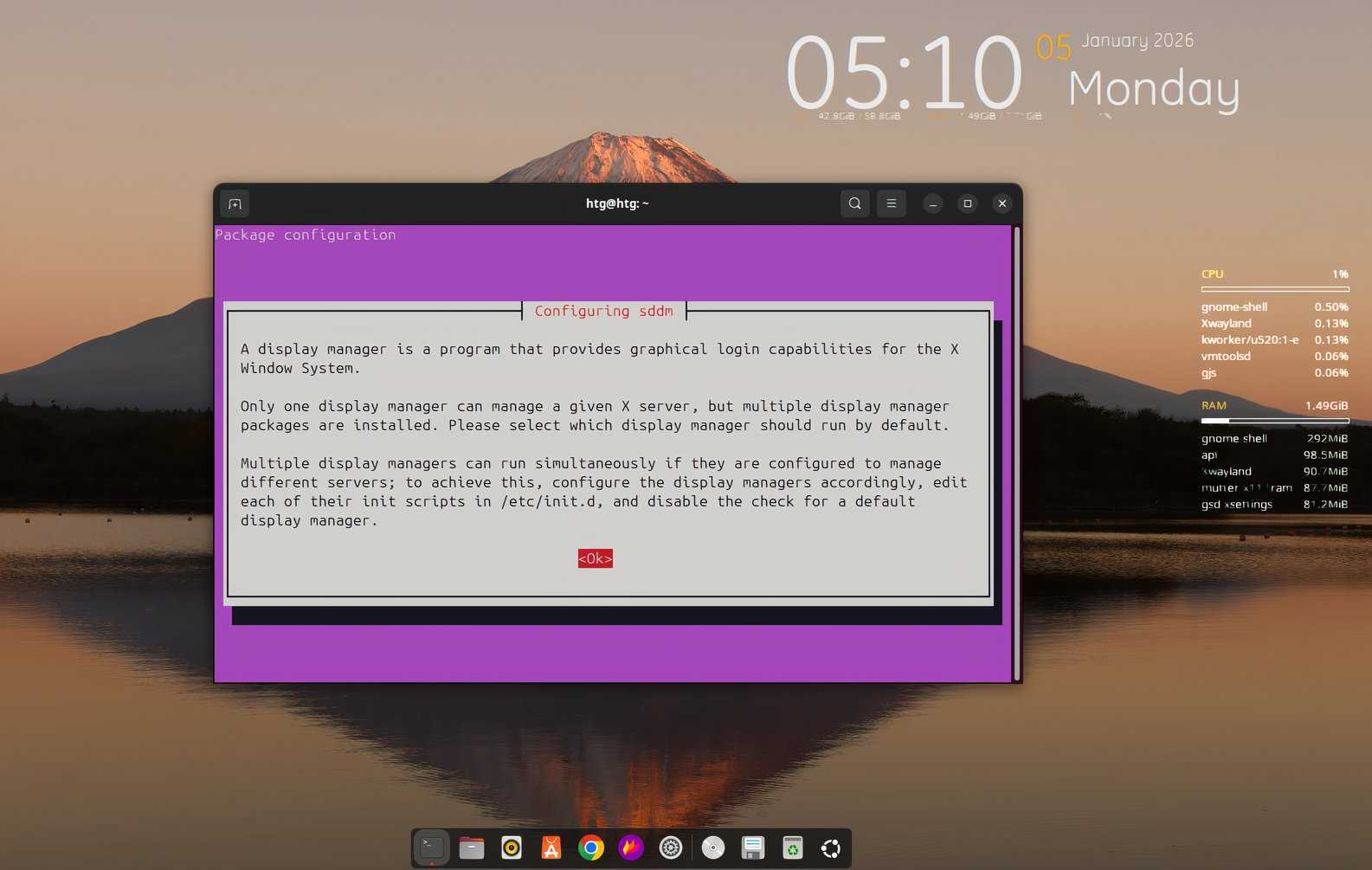 Configuring ssdm screen when installing KDE Plasma