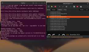 Confirming Conky Manager installation by searching for it from the app drawer