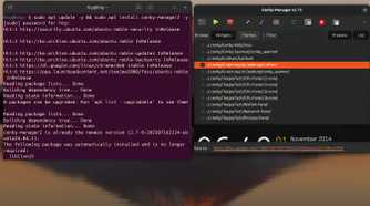 Confirming Conky Manager installation by searching for it from the app drawer