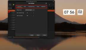 Conky Manager2 settings showing how to customize widgets