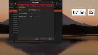 Conky Manager2 settings showing how to customize widgets