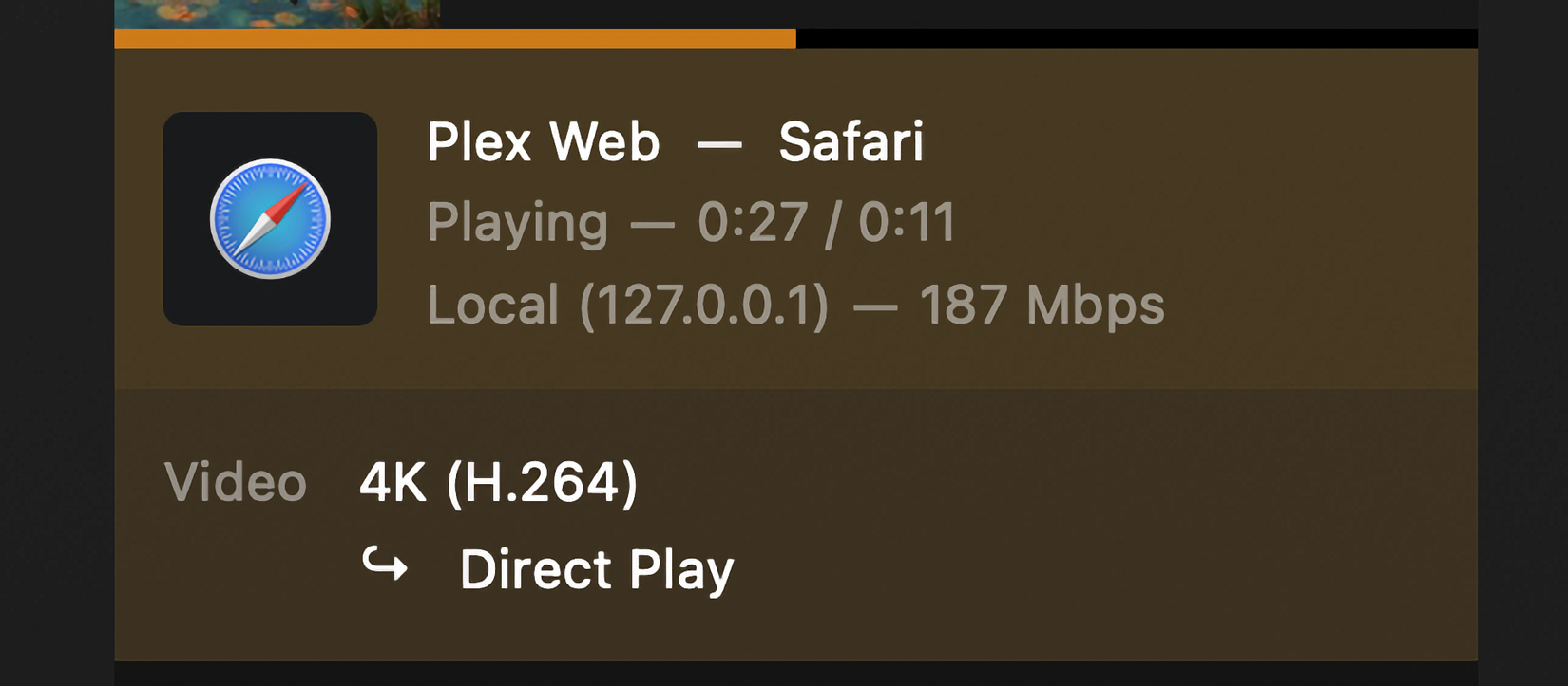 Direct Play в Plex.