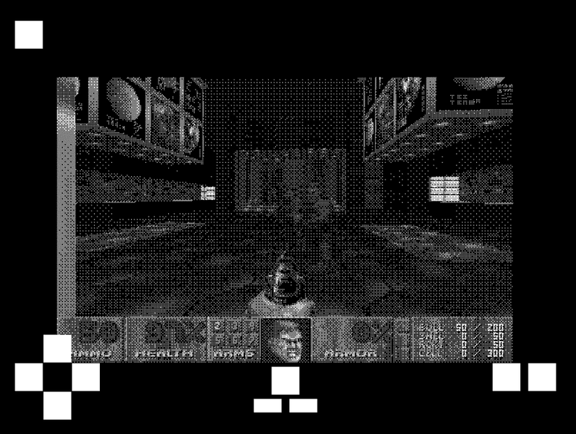 Doom running on a jailbroken Kindle.