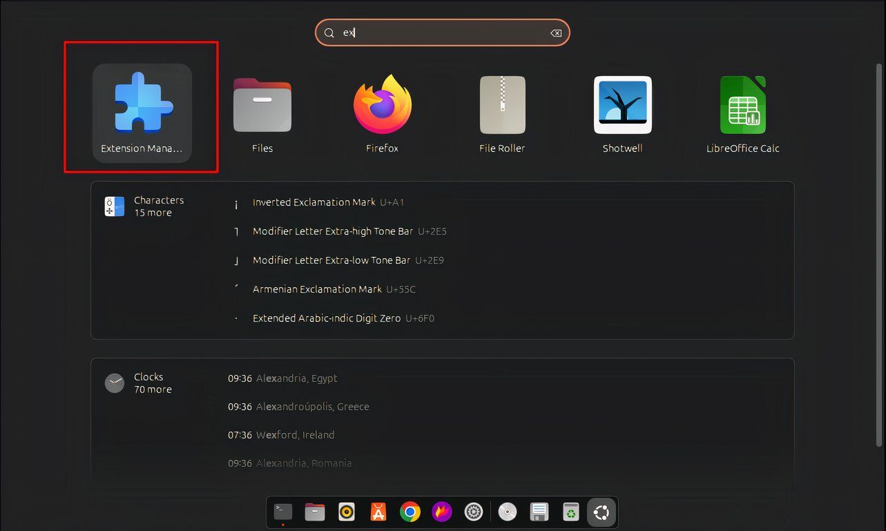 GNOME Extensions Manager on the App Grid