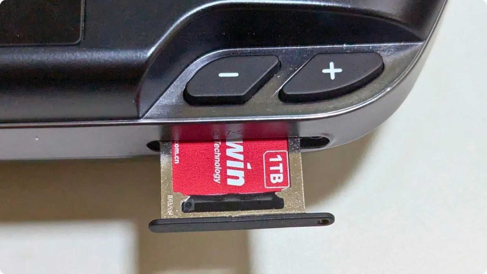 It looks like a microSD card, but it's actually a 2TB NVMe SSD