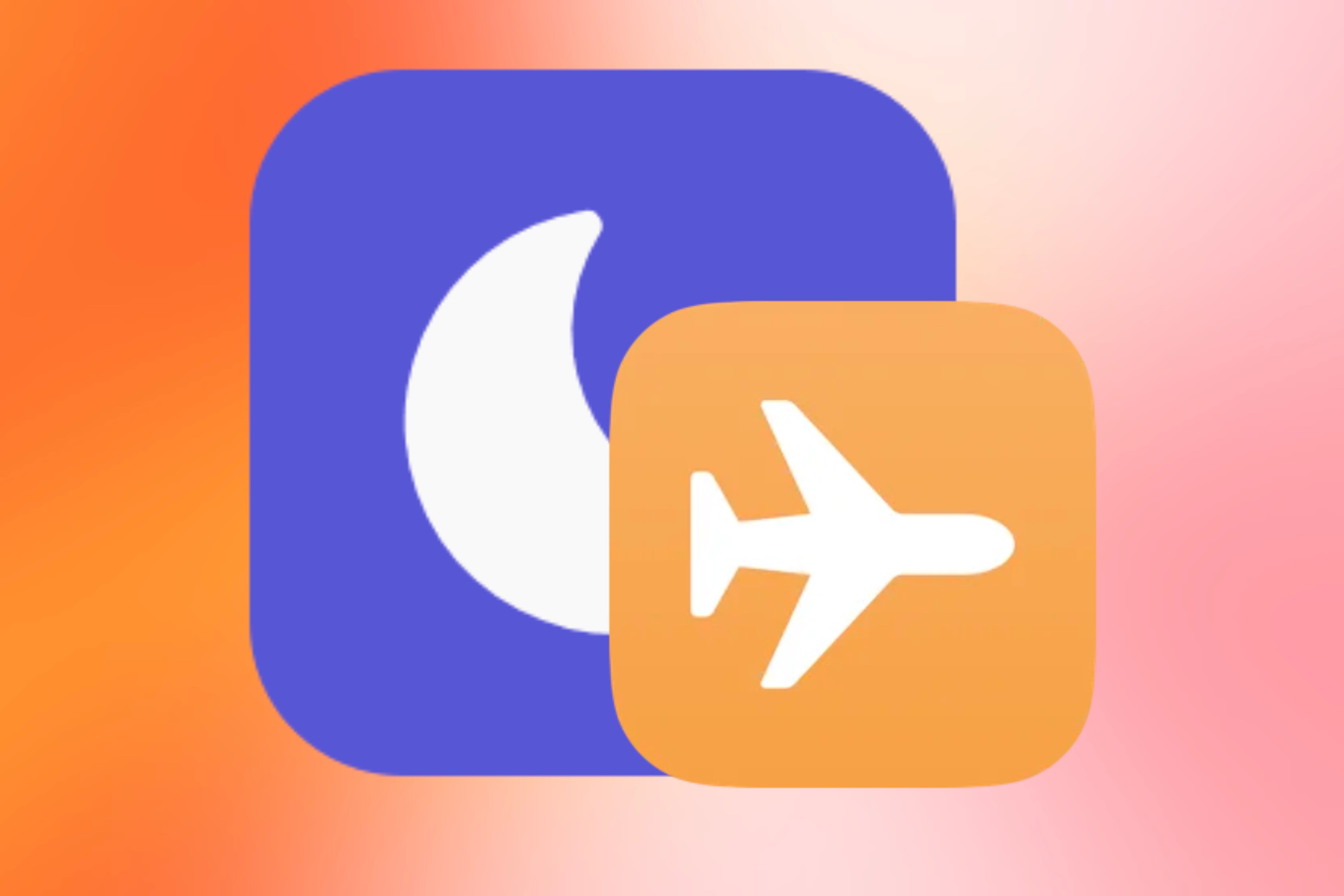 Do Not Disturb icon behind Airplane mode icon.