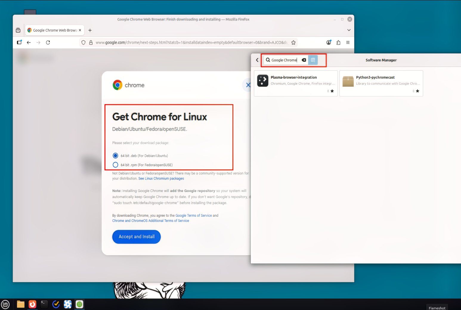 Installing software on Linux Mint using the software manager