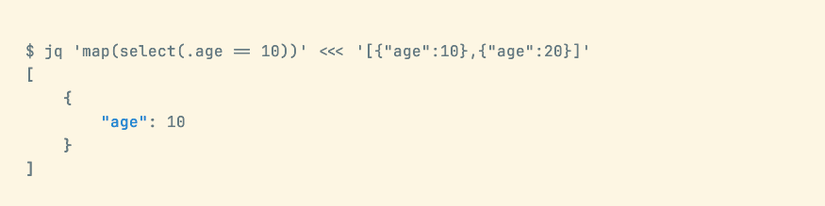 Фильтр jq select возвращает объект, соответствующий условию.
