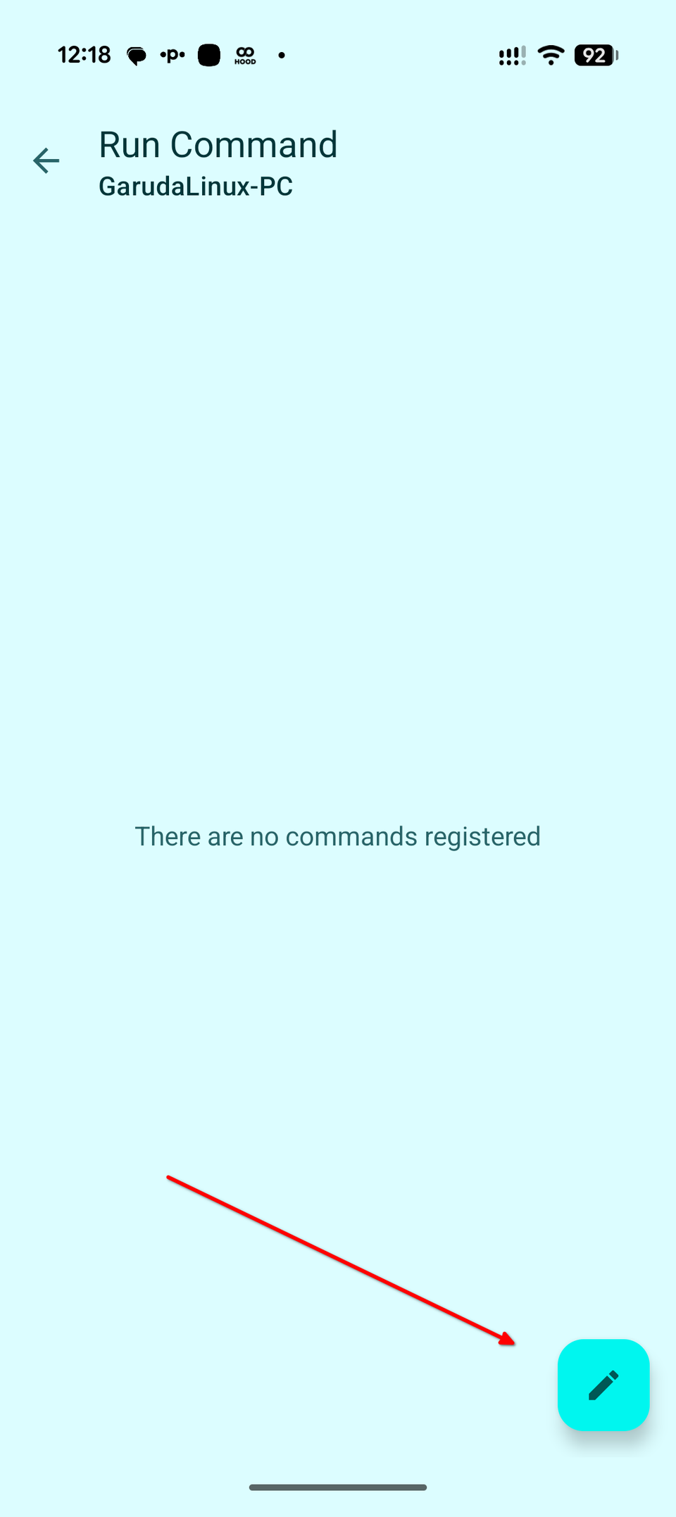 KDE Connect для Android — добавление новой команды.