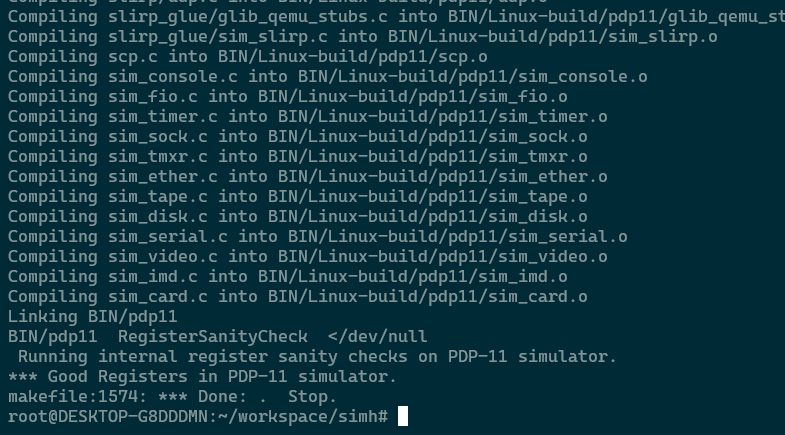 Installed the PDP-11 simulator.