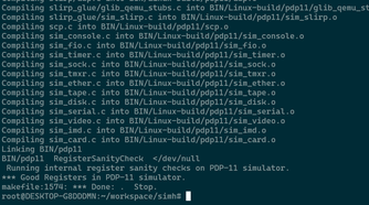 Installed the PDP-11 simulator.
