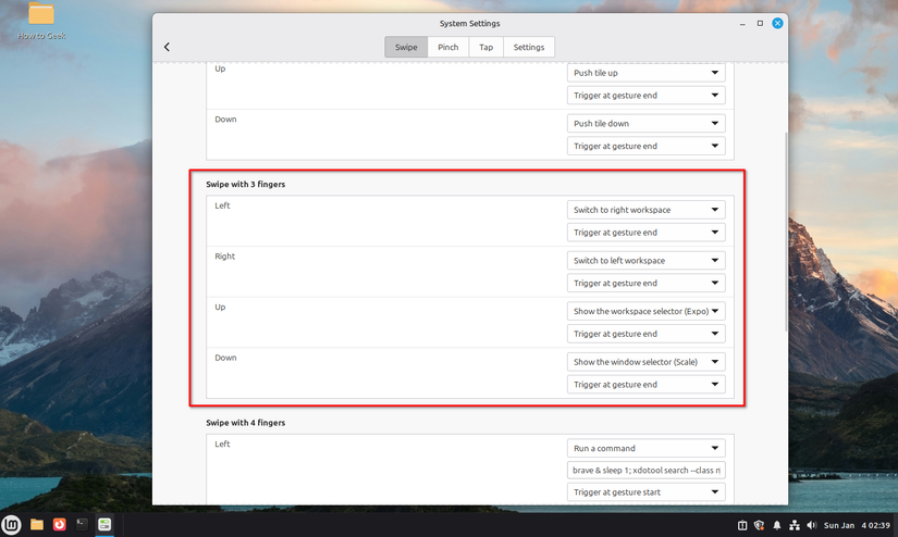 How to enable and customize Linux Mint Cinnamon’s built-in gestures