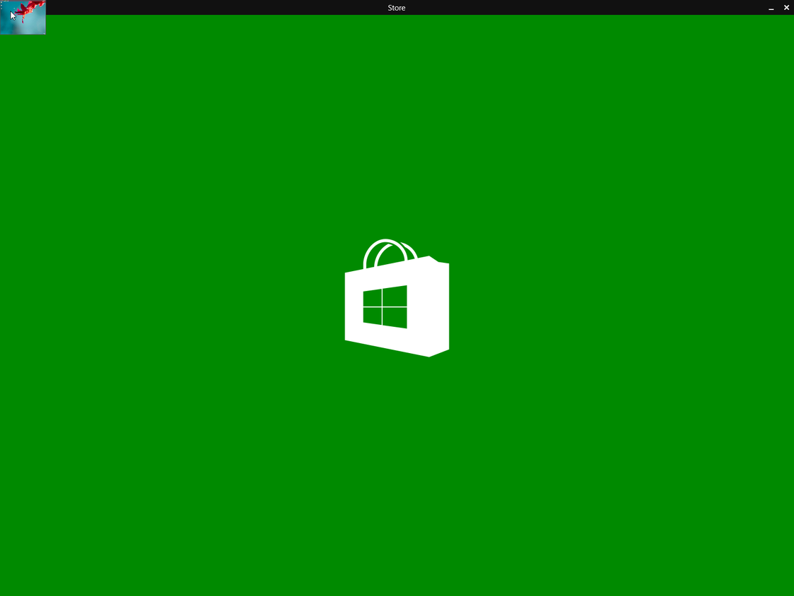 A screenshot of a Microsoft Store logo on a green background,