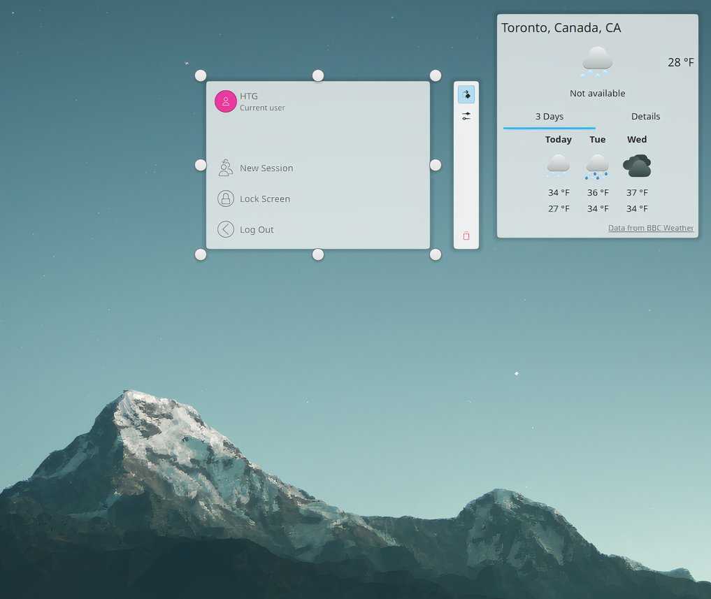 Moving desktop Widget to any part of the desktop