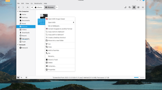Nemo Actions showcase in Linux Mint Cinnamon.