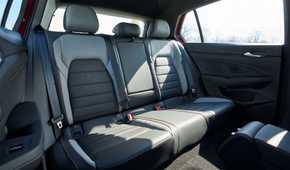 Shot of the rear seats in a 2025 Volkswagen Golf GTI Autobahn.