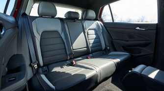 Shot of the rear seats in a 2025 Volkswagen Golf GTI Autobahn.