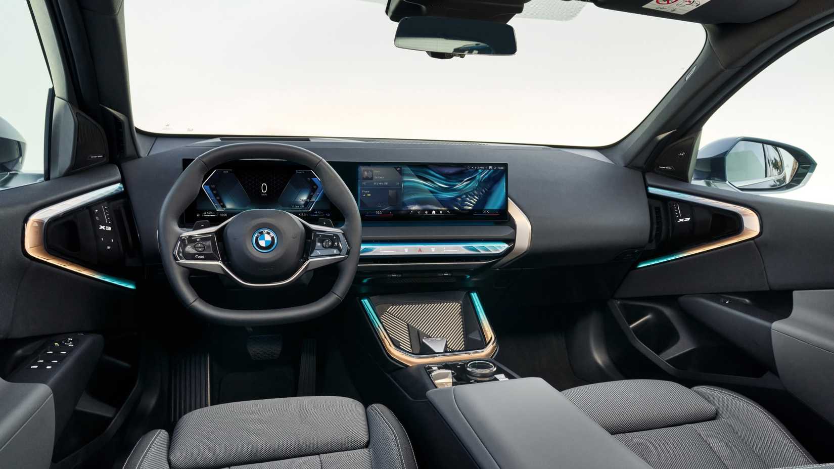Interior shot of the dashboard in a 2026 BMW X3