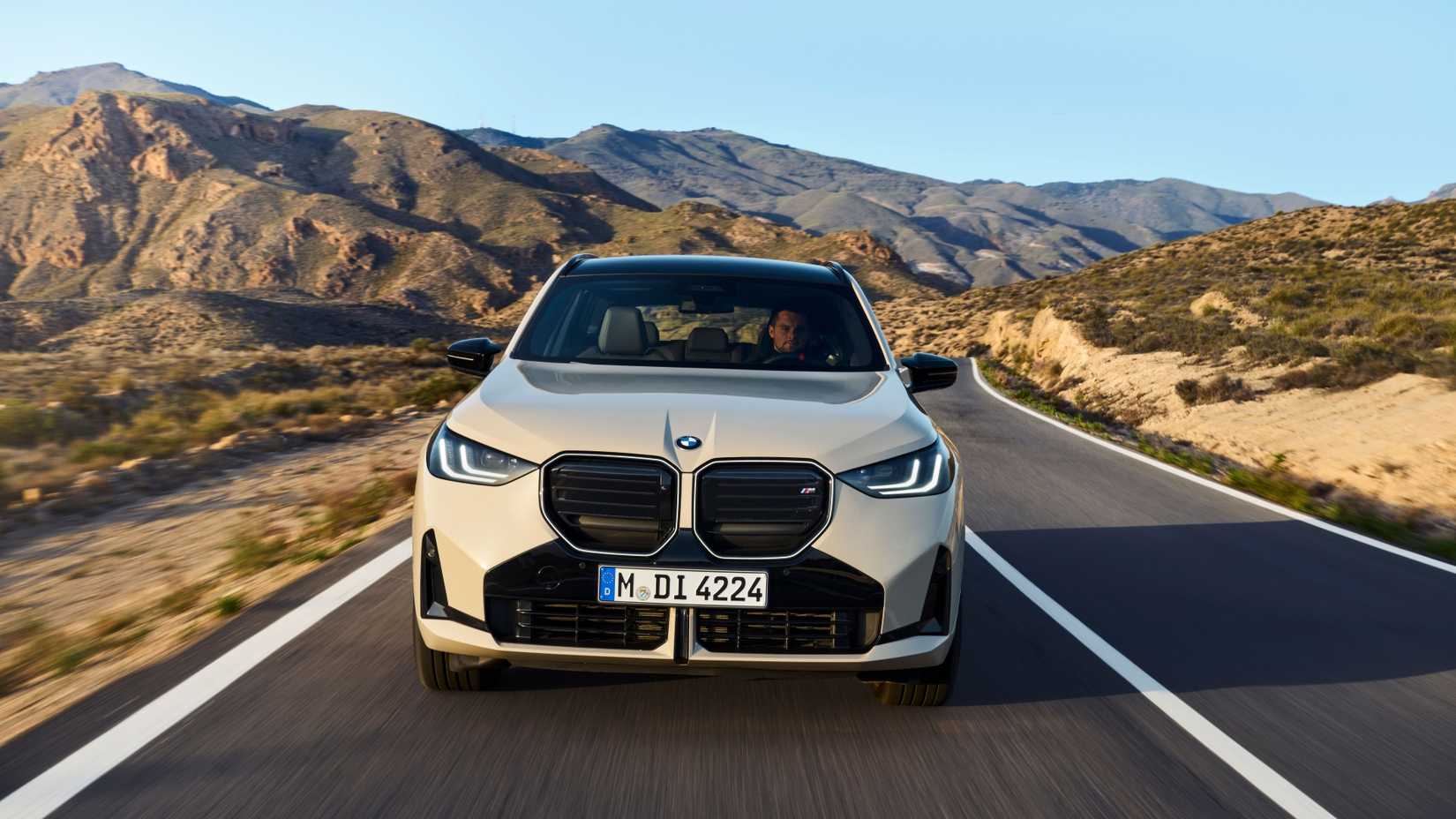 Head-on shot of a 2026 BMW X3 M50