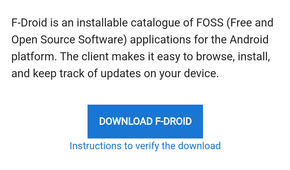 F-Droid download page.