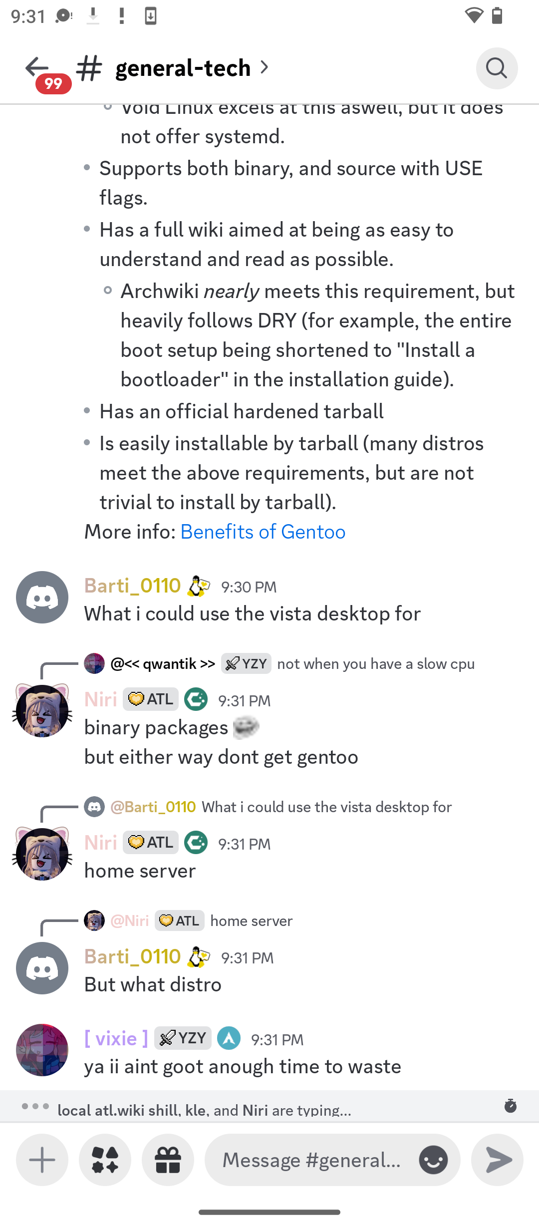 Discord working on a degoogled phone.