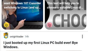 Reddit app launched on a degoogled phone.