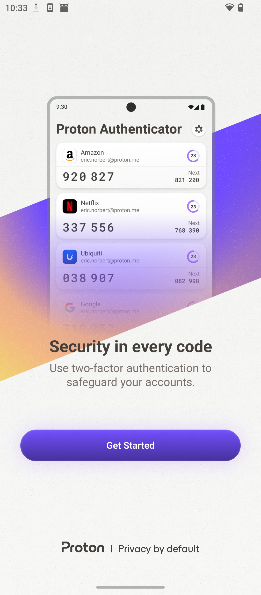 Proton Pass Authenticator.