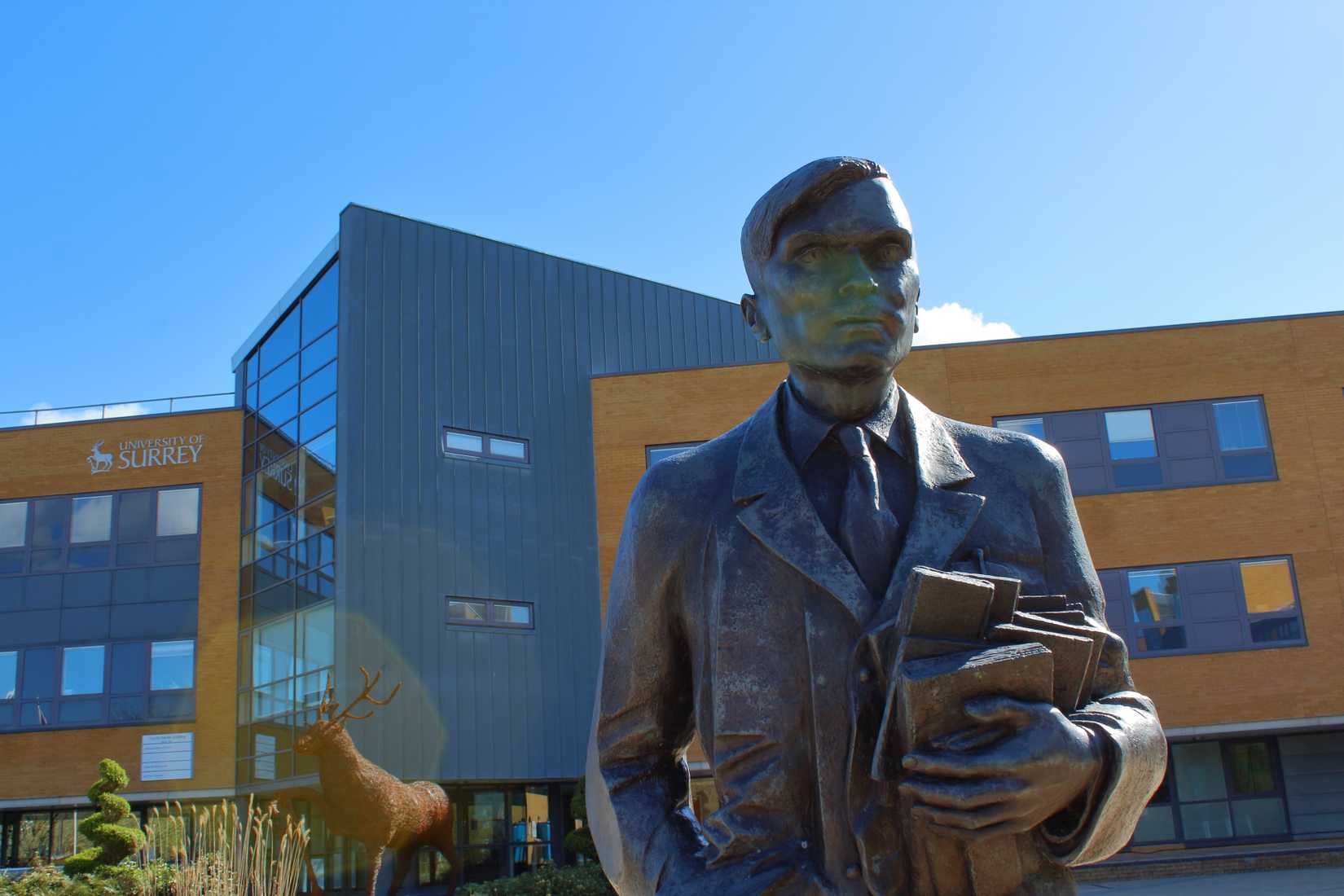 The Alan Turing statue at the University of Surrey.