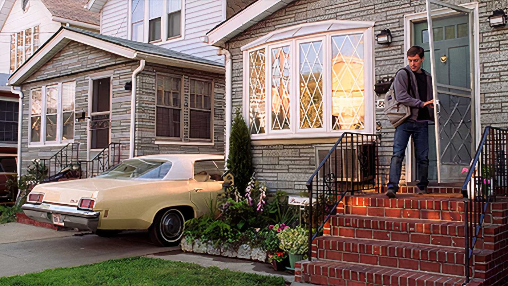 Peter Parker at the Spider-Man house.