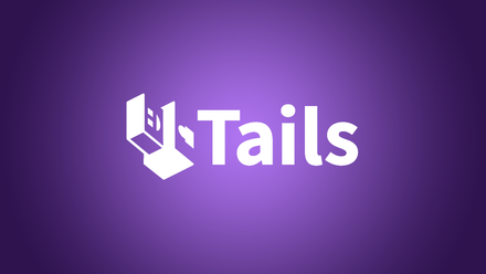 TailOS logo on a bright purple glowing gradient background.