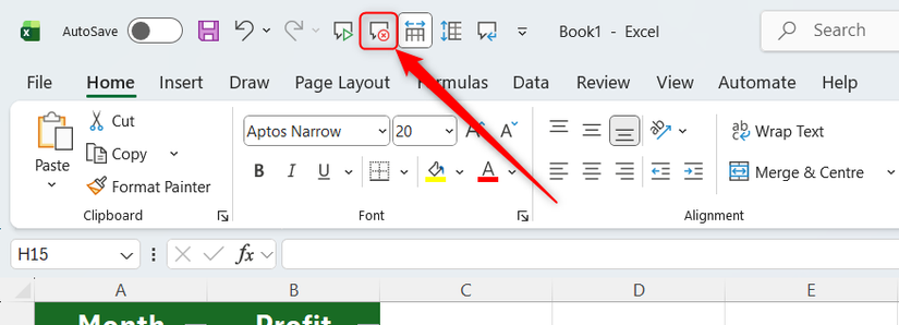 Hình ảnh 14: Nút Stop Speaking Cells trong QAT của Excel.