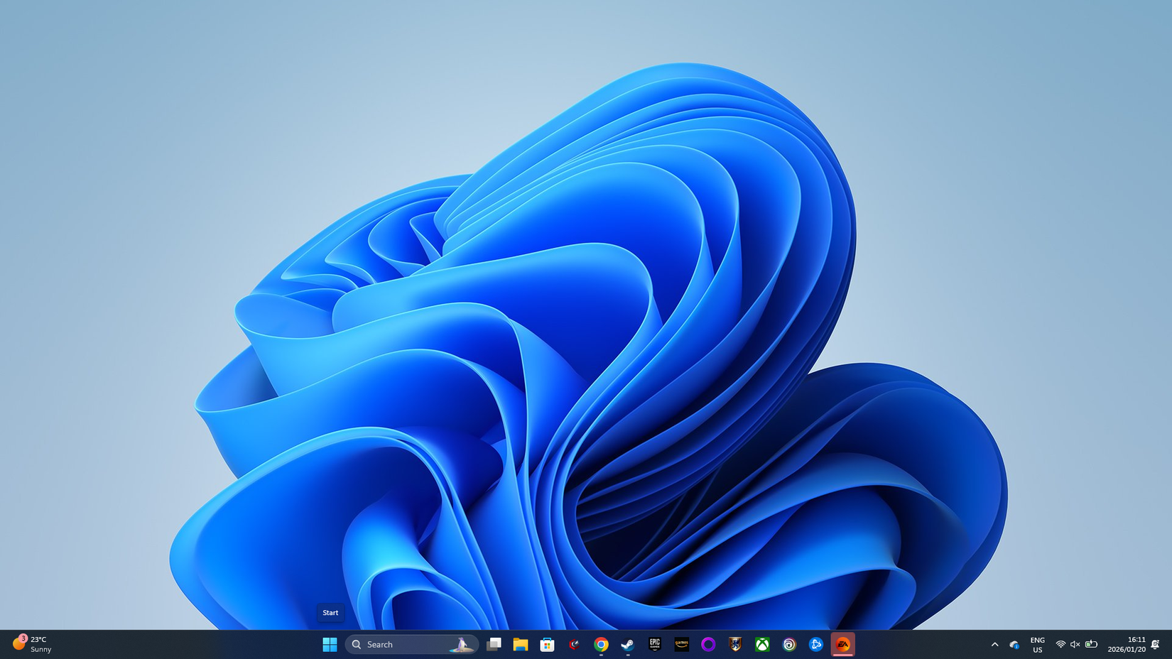The Windows 11 desktop.