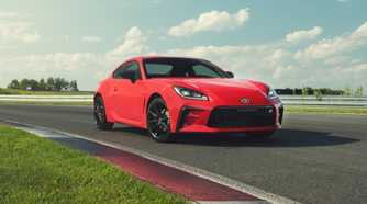 Front 3/4 shot of a 2022 Toyota GR86