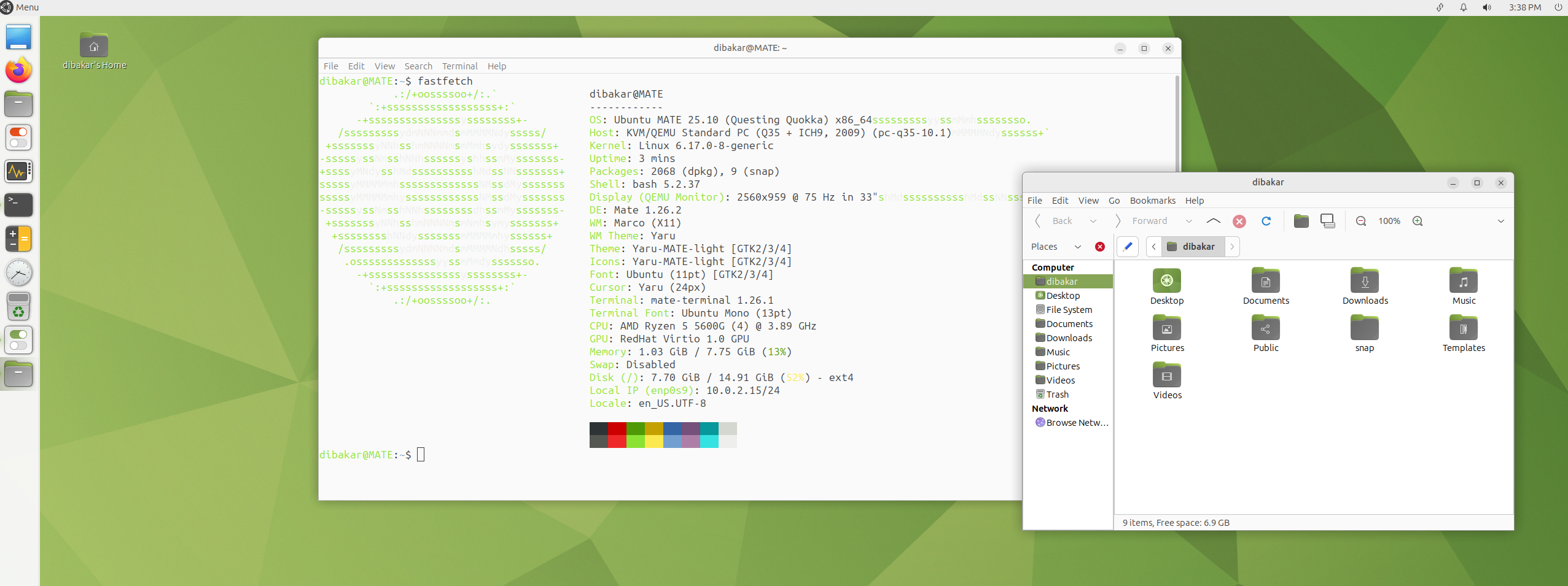 Ubuntu MATE with Unity layout.