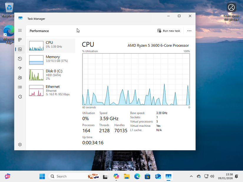 Windows 11 consumes 4GB of RAM while idling.